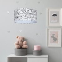 suspension-luminaire-enfant-aux-chats-dessines-chic-abat-jour-blanc-752 Suspension Luminaire | FOTO KIDS CHATS