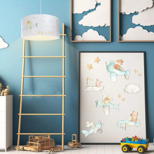 Suspension Luminaire | SWEET DREAMS FOTO (Blanc/Bleu Pastel)
