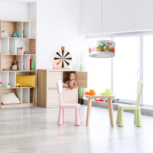 Suspension Luminaire | FOTO KIDS DINOSAURS (Blanc/Vert)