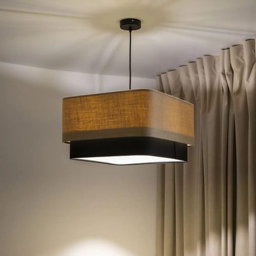 Suspension Luminaire | KWADRA DUO (Beige/Noir)