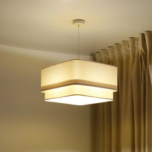 Suspension Luminaire | KWADRA DUO VELOUR (Blanc)