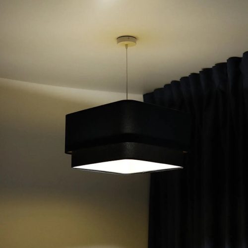 Suspension Luminaire | KWADRA DUO VELOUR (Bleu Marine)