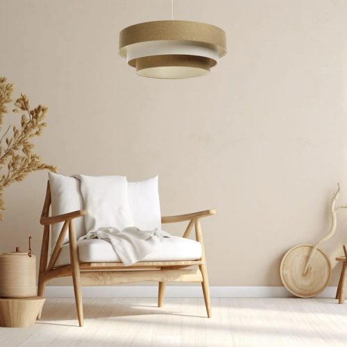 Suspension Luminaire | TRINITA BOHO ELEGANT (Moutarde/Crème/Ecru)