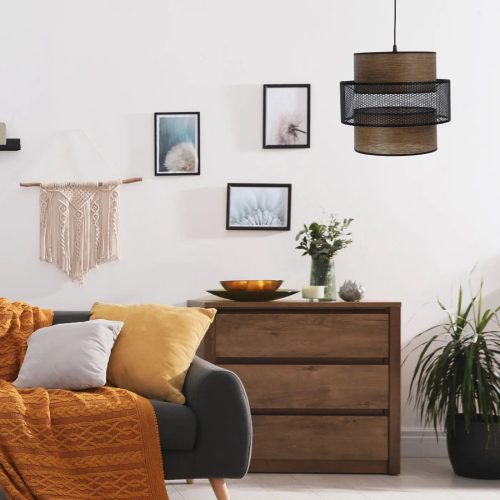 Suspension Luminaire | DOVLO (Marron/Noir)