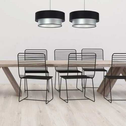 Suspension Luminaire | DUO (Noir/Argent)