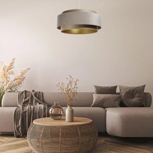 Suspension Luminaire | DOVLO CLASSIC (Beige/Doré)