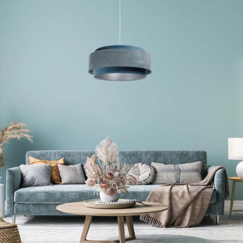 Suspension Luminaire | DOVLO CLASSIC (Bleu Clair/Argent)