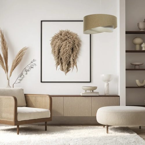 Suspension Luminaire | GALAXY BOHO ELEGANT (Moutarde/Crème)