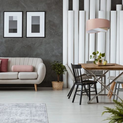 Suspension Luminaire | GALAXY JASMIN (Vieux Rose/Beige/Gris Clair)